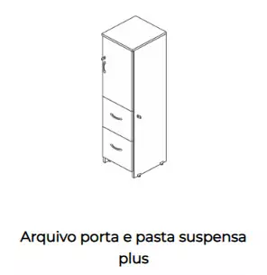 Arquivo porta e pasta suspensa - Linha Plus