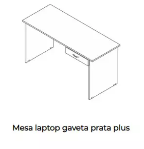 Mesa para laptop com gaveta - Linha Prata e Linha Plus