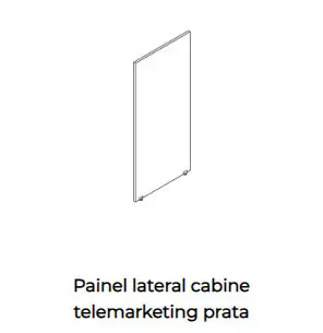 Painel lateral para cabine de telemarketing - Linha Prata